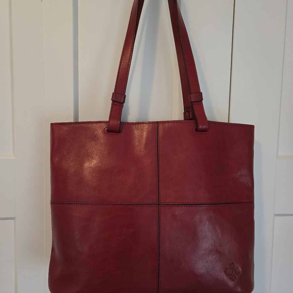 Patricia Nash Red Leather Danville Tote Bag